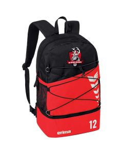 Erima Six Wings Rucksack SG Ruswil Wolhusen rot / schwarz